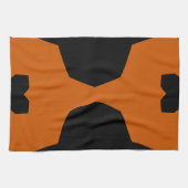 Burnt Sienna und Black Geometric Geschirrtuch (Horizontal)