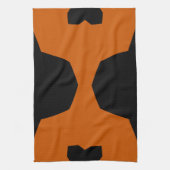 Burnt Sienna und Black Geometric Geschirrtuch (Vertikal)