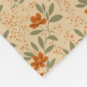 Burnt Sienna und Honey Gold Floral Fleecedecke (Ecke)