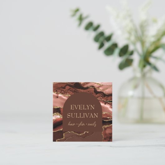 Burnt sienna Visitenkarte (Stehend Vorderseite)