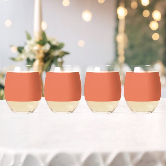 Burnt Sienna Weinglas Ohne Stiel (Insitu (Hochzeit))
