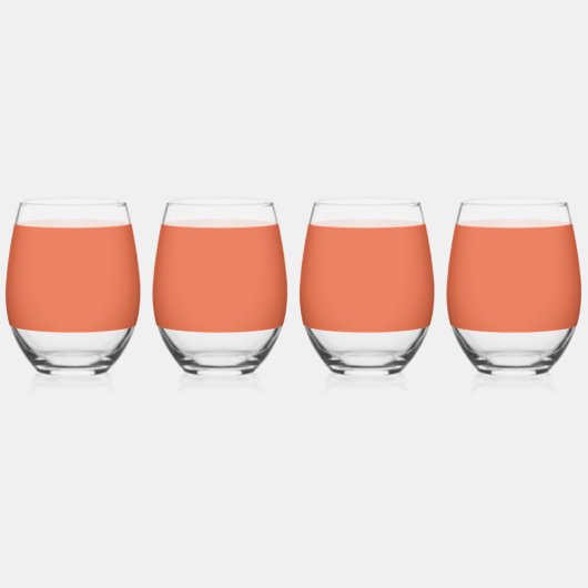 Burnt Sienna Weinglas Ohne Stiel (Hinten)