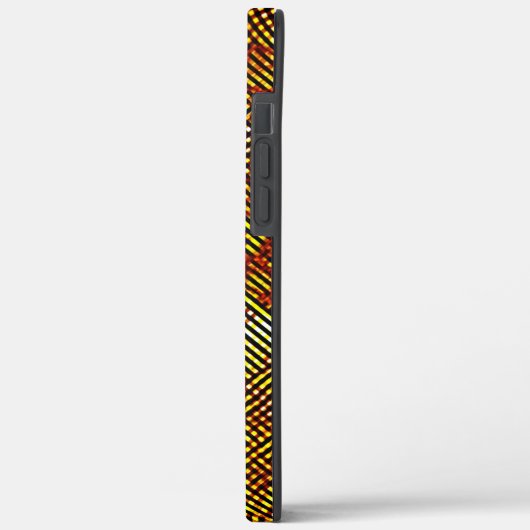 Burnt-Streifen und farbiges Schach Case-Mate iPhone Hülle (Rückseite / Links)