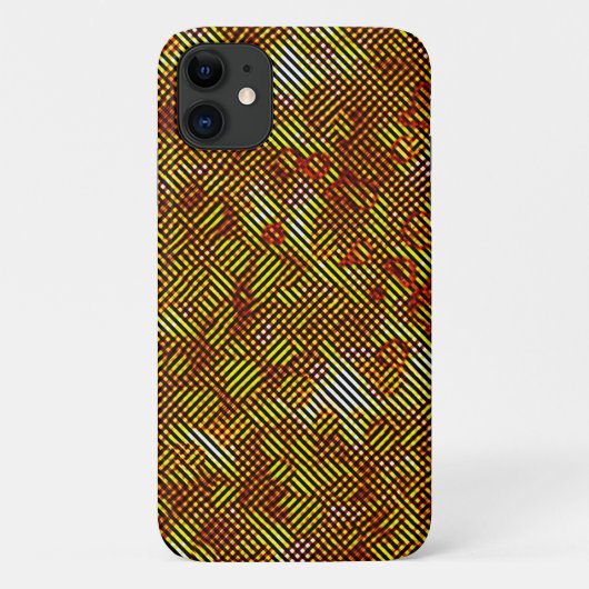 Burnt-Streifen und farbiges Schach Case-Mate iPhone Hülle (Rückseite)