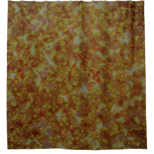 Burnt-Streifen und farbiges Schach Duschvorhang (Vorderseite)