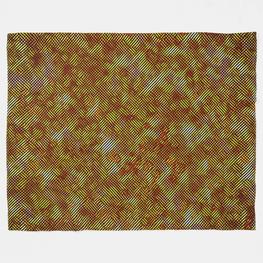 Burnt-Streifen und farbiges Schach Fleecedecke (Vorderseite (Horizontal))