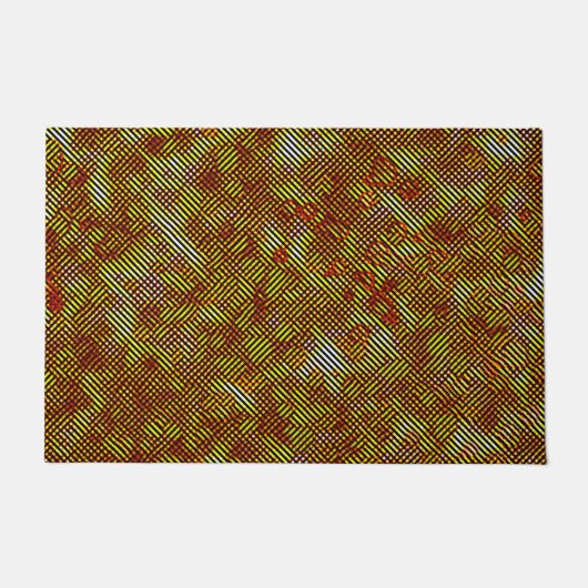 Burnt-Streifen und farbiges Schach Fußmatte (Vorderseite)