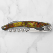 Burnt-Streifen und farbiges Schach Kellnermesser (Rückseite)