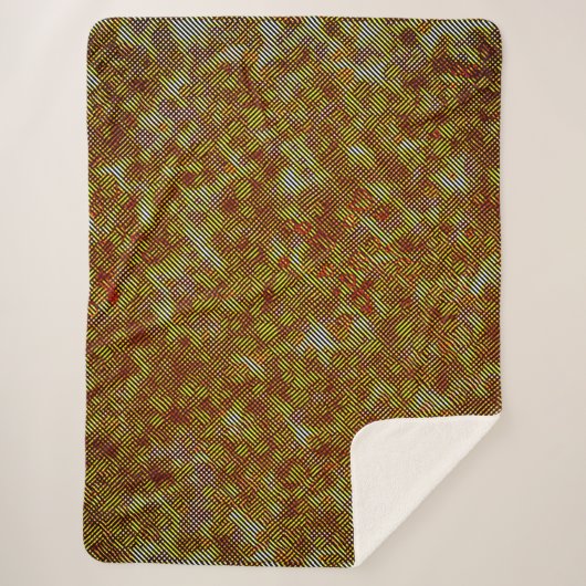 Burnt-Streifen und farbiges Schach Sherpadecke (Vorderseite)