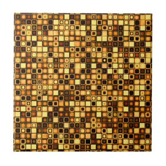 Burnt Terra Cotta Textured Mosaic Tiles Pattern Fliese (Vorderseite)