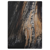 Burnt Tree Bark Texture Klemmbrett (Rückseite)