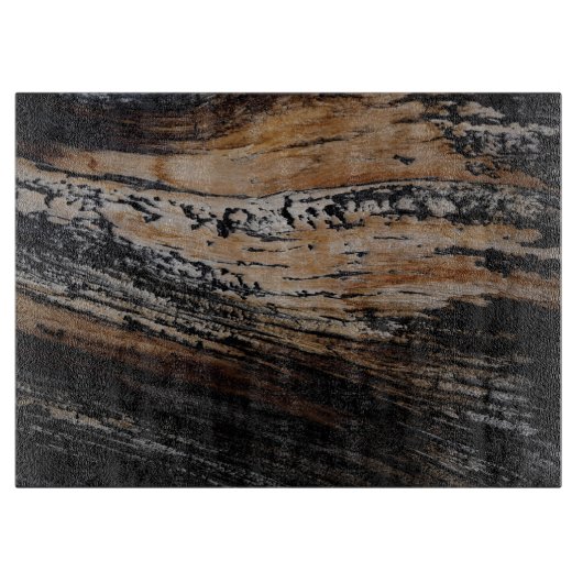 Burnt Tree Bark Texture Schneidebrett (Vorderseite)