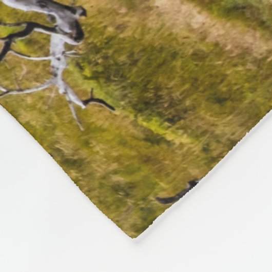 Burnt tree, Torres del Paine, Chile Fleecedecke (Ecke)