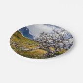 Burnt tree, Torres del Paine, Chile Pappteller (Schrägansicht)