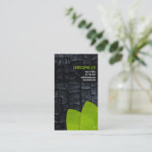 Burnt Wood Green Blätter Einzigartiger Landscaper Visitenkarte (Stehend Vorderseite)
