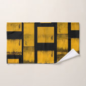 Burnt Yellow Black Badewanne Handtuch Sets (Handtuch)