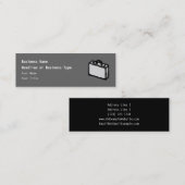 Büro-Aktenkoffer oder Reisend-Koffer. Skizze Mini Visitenkarte (Vorne/Hinten)