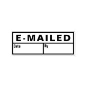 BÜRO E-MAIL-DATUMSSTEMPEL GUMMISTEMPEL (Prägung)