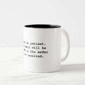 Büro-E-Mail-Tasse Zweifarbige Tasse (VorderseiteRechts)