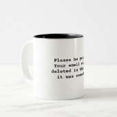 Büro-E-Mail-Tasse Zweifarbige Tasse (Vorderseite Links)