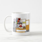 Büro, Frau - Geschenk Personalisierter Cartoon Kaffeetasse (Links)
