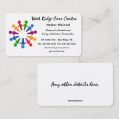 Büro für Alkohol- und Drogensucht Visitenkarte (Vorne/Hinten)