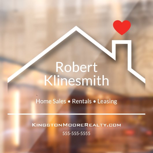 Büro für benutzerdefinierte Immobilien Fensteraufkleber (Blatt 2)