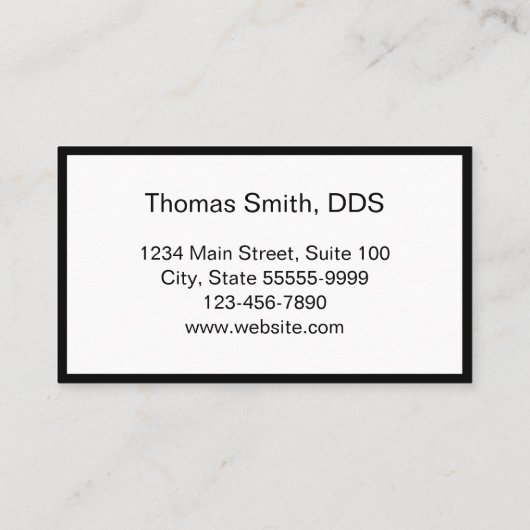 Büro für berufliche Zahnärzte Terminkarte (Rückseite)