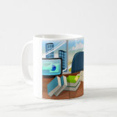 Büro für Firmenbankiers Kaffeetasse (Vorderseite Links)