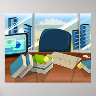 Büro für Firmenbankiers Poster