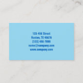 Büro für Janitorial Housekeeping Reinigungsdienste Visitenkarte (Rückseite)