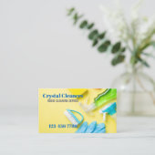 Büro für Janitorial Housekeeping Reinigungsdienste Visitenkarte (Stehend Vorderseite)