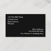 Büro für Janitorial Reinigung Visitenkarte (Rückseite)