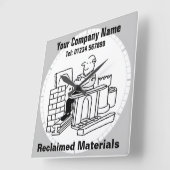Büro für recycelte Materialien Quadratische Wanduhr (Winkel)