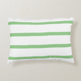 Büro für weiße und grüne Streifen Dekokissen