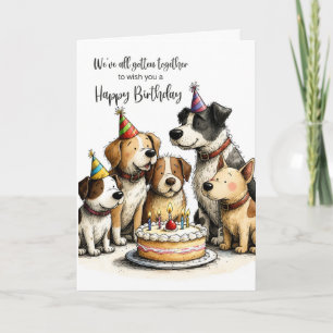 Büro-Geburtstag von uns allen Hunden Karte