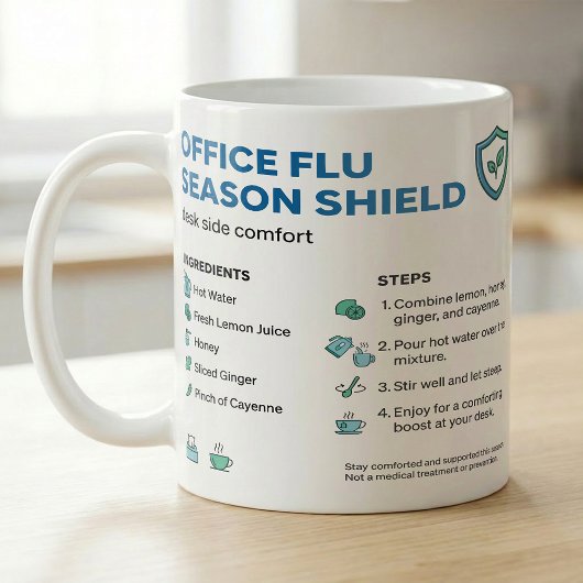 Büro-Grippensaison-Tee-Routine-Rezept Kaffeetasse