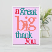 Büro-große große danken Ihnen lässige Karte (Stehend Vorderseite)