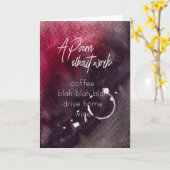 Büro Humor Buchhalter Arbeit Alkohol Wein Funny Karte (Gelbe Blume)