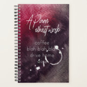 Büro Humor Buchhalter Arbeit Alkohol Wein Funny Planer (Vorderseite)