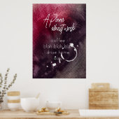 Büro Humor Buchhalter Arbeit Alkohol Wein Funny Poster (Küche)