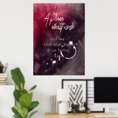 Büro Humor Buchhalter Arbeit Alkohol Wein Funny Poster (Heimbüro)