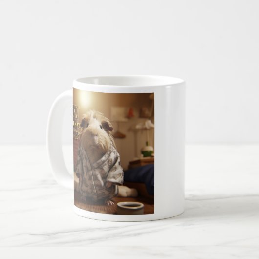 Büro Humor Guinea Pig Grumpy Kaffee Cup Kaffeetasse (Vorderseite Links)