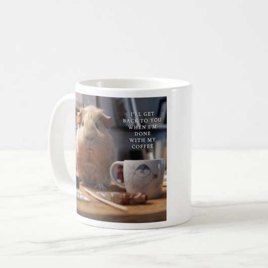 Büro Humor Guinea Schweinefleisch Kaffeepause Tass Kaffeetasse (Vorderseite Links)