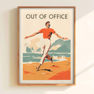 Büro-Humor-Kunst Druckbar Außerhalb des Büros Druc Poster