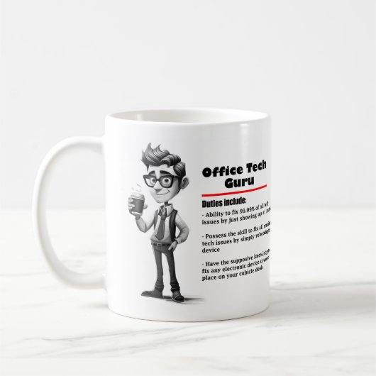 Büro Humor Tech Guru Kaffee Tasse 2 (Links)