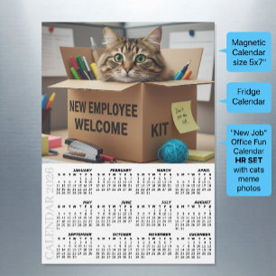 Büro-Kühlschrank-Kalender 2026, HR / Neuer Mitarbe Magnetkarte