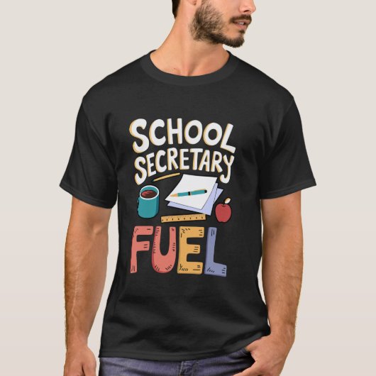 Büro-Lehrer-Admin-Coffee-Trinker-Schule S T-Shirt (Vorderseite)