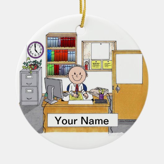 Büro - Männer Keramikornament (Vorne)