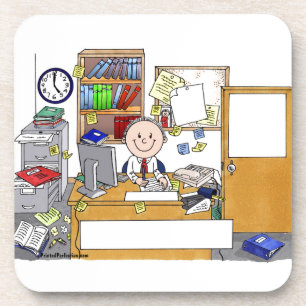 Büro - Messy, männlich Untersetzer